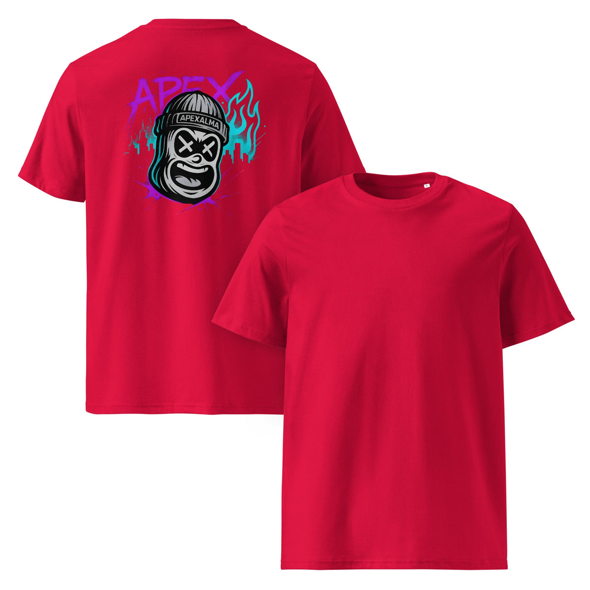 Unisex - Bio - Baumwoll - T-Shirt CRAZY - Apex Alma