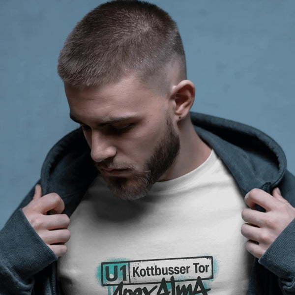 Unisex Bio - T-Shirt mit Rippkragen KOTTBUSSERTOR - Apex Alma
