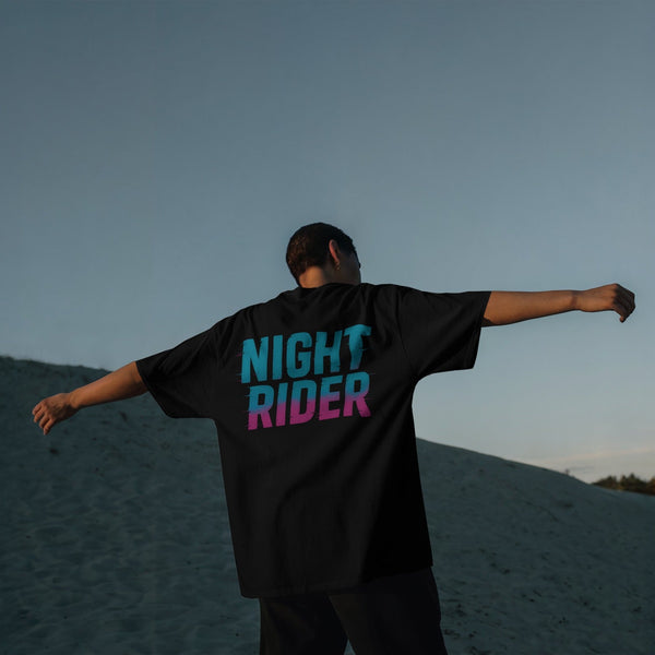 Unisex Bio - T-Shirt mit Rippkragen NIGHTRIDER - Apex Alma
