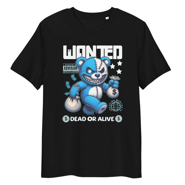 Unisex Bio - T-Shirt mit Rippkragen WANTEDTEDDY - Apex Alma
